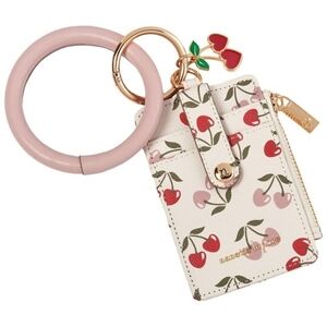 New Nanette Lepore Candi Bracelet Card Holder - Cherry Hearts Womens